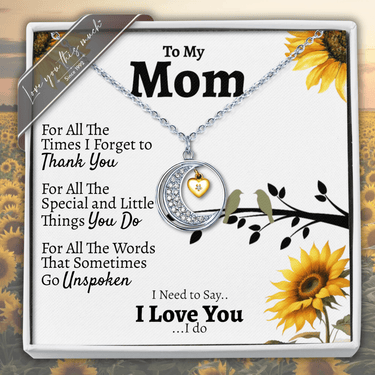 (ALMOST Sold Out) Mom Moon & Back Necklace - Love You This Much